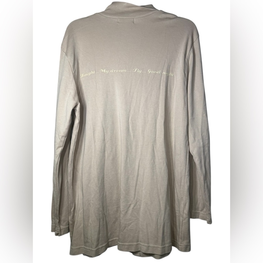 Gianfranco Ferre x Korean Air Pajama Top Button Up Relaxed‎ Soft Jersey Cotton
